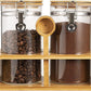 Bamboo Ground Coffee Storage Container with Shelf