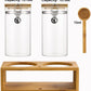 Bamboo Ground Coffee Storage Container with Shelf