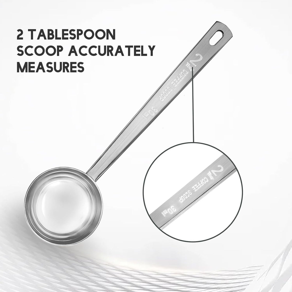 Coffee Scoop 2 Tablespoon Stainless Steel