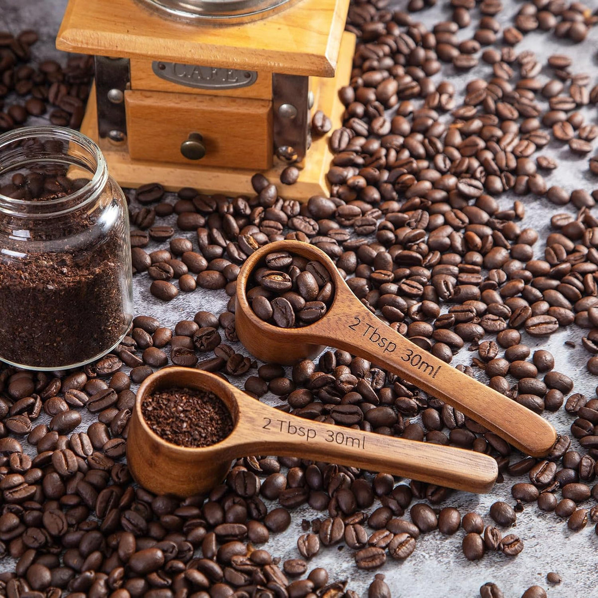 Coffee Scoop 2 Tablespoon Wood