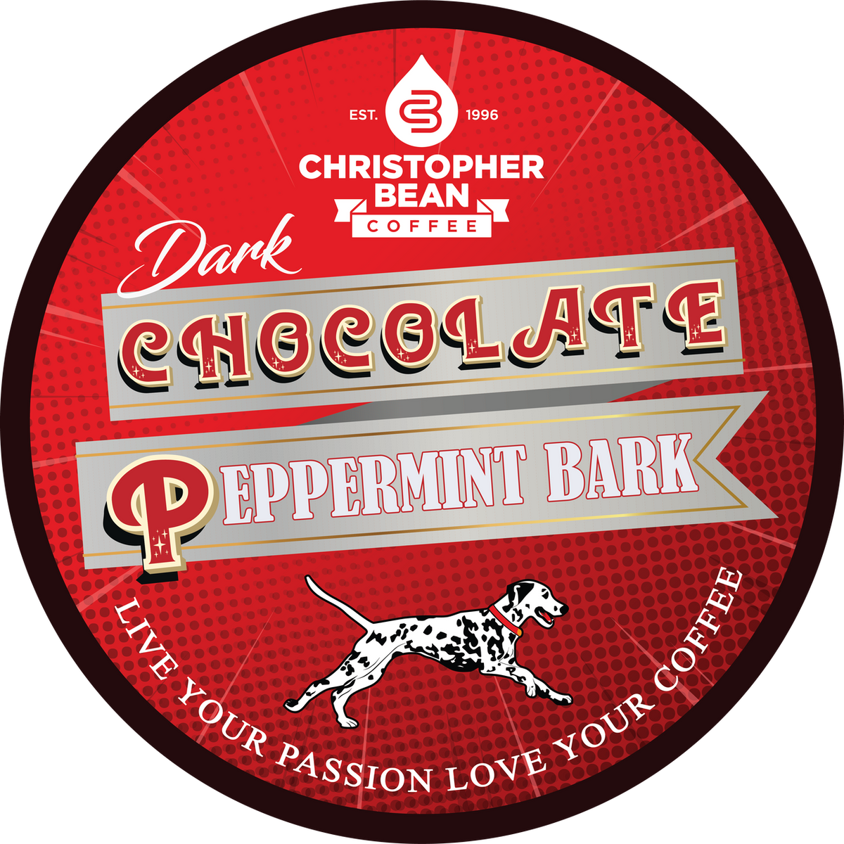 Dark Chocolate Peppermint Bark Single Cup Coffee Decaf